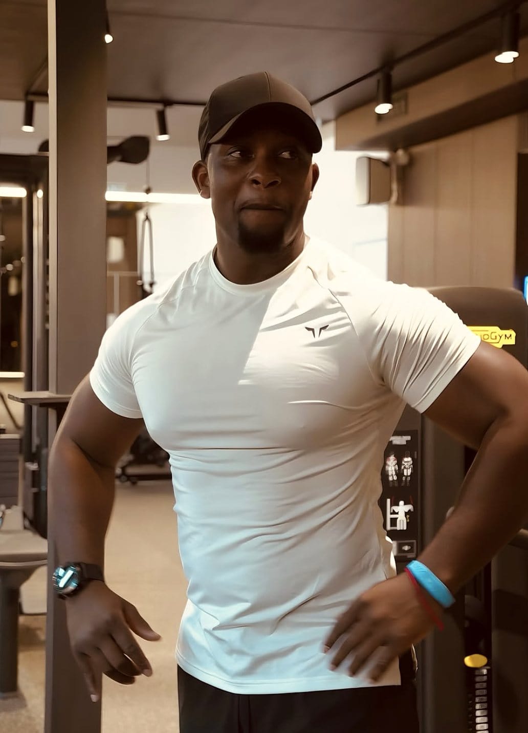 Coach Batsie in the gym